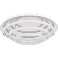 Globo Lighting LED Deckenlampe, Ring-Design, Metall, weiß, D 55 cm