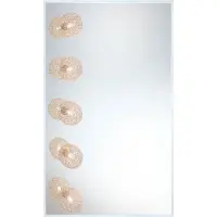 Globo Lighting Wandleuchte, 5 flammig, Metall, klar, H 90 cm