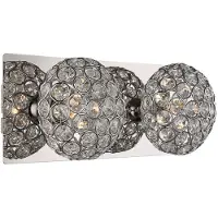 Globo Lighting Wandleuchte, 2-Flammig, Kugeln Kristalle, Chrom, L 29 cm