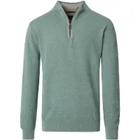 Casamoda Halfzip Pullover Structure Melange Hellgrün