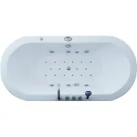 Jet-Line Whirlpool oval Villa Sofia weiss Massagewanne Sprudelwanne Massagebadewanne 1,94 x 0,9 m