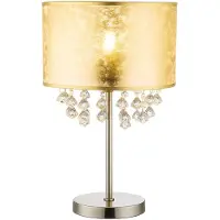 Globo Kristalllampe, Blattgold, Nickel matt, 1x E27