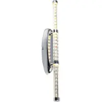 Globo LED Wandleuchte, Acryl, Silber, Chrom, 700 lm, fest verbaut, H 50 cm