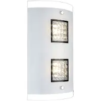 Globo Lighting LED Wandleuchte, Kristalle, Chrom, Glas opal klar, H 30 cm