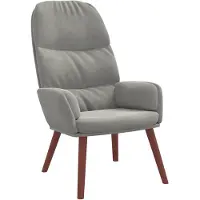 vidaXL Relaxsessel Hellgrau Samt