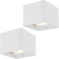 Globo Lighting 2x LED Wandleuchte, Innen, Up & Down, Akku, Bewegungsmelder, H 8 cm