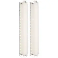 Globo 2er Set LED Wandleuchte, Glas satiniert, Chrom, L 47 cm