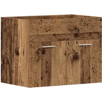 vidaXL Waschbeckenunterschrank Altholz-Optik 60x38,5x46 cm