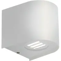 Nowa Außenwandlampe weiß Fassadenleuchte Terrassenlampe LED Wandleuchte, Kunststoff, 2W 400lm warmweiß, LxBxH 10,5x11,7x10 cm
