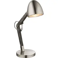 Globo Tischleuchte GAUA, grau, Schirmdurchmesser 13 cm, Holz
