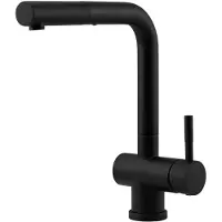Pure.Sink Elite Steel Pulse-S Küchenarmatur in Mattschwarz mit ausziehbarem Auslauf PS8500-10