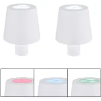 Globo Lighting 2er Set RGB LED Tischleuchte, Flaschenlampe, weiß, Touch, H 14 cm