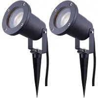 Globo Lighting 2x Steckleuchte, Glas, klar, beweglich, Erdspitz, IP65
