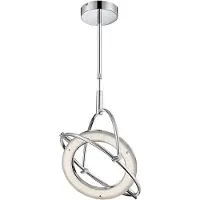 Globo LED Hängeleuchte, chrom, Ring Design, H 96 cm