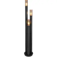 Globo Lighting Stehleuchte, Edelstahl, Kupfer, schwarz, rauch, H 170 cm