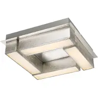 Globo LED Deckenleuchte, Textil, silber-metallic L 30 cm