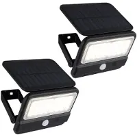 Globo Lighting 2x LED Solar Wandleuchte beweglich, Bewegungsmelder, H 10,4 cm
