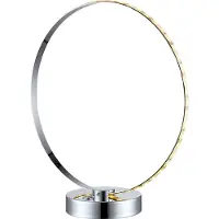Globo Tischlampe Tischleuchte Nachttischleuchte Leselampe Leseleuchte, Chrom silber, Touchbedienung, LED 12,5W 540Lm warmweiß, LxBxH 30x12x33cm