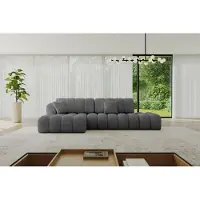 ALTDECOR Ecksofa mit Schlaffunktion und Bettkasten OLEA-L2-S - 321x164x75cm Dunkelgrau - Corner Sofa Eckcouch Couch L-Form, links/rechts angeordnet Schlafcouch Ausziehbar Wohnlandschaft