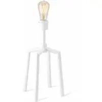 Globo Tischleuchte Tischlampe Schalter Fuß ohne Schirm Weiß H 39 cm Wohnzimmer Schlafzimmer