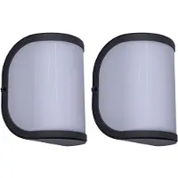 Globo Lighting 2er Set Wandleuchte, Alu, anthrazit, Opal, H 20 cm