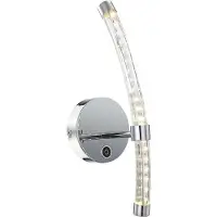 Globo Lighting LED Wandleuchte, Chrom, Glas, Touchdimmer, H 37 cm