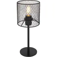 Globo Tischleuchte, Metallgeflecht, schwarz, Höhe 35 cm
