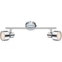 Globo LED Deckenstrahler, Silber, Chrom, bewegliche Spots, L 38 cm