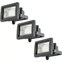 Globo 3er Set LED Baustrahler, schwenkbar, IP65, B 11,5 cm
