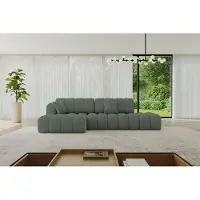 ALTDECOR Ecksofa mit Schlaffunktion und Bettkasten OLEA-L2-S - 321x164x75cm Grün - Corner Sofa Eckcouch Couch L-Form, links/rechts angeordnet Schlafcouch Ausziehbar Wohnlandschaft