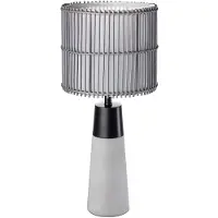 Globo Schreib Nacht Tisch Lampe Metall Leuchte Schwarz Matt Bambus Beton Beleuchtung
