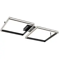 JUST LIGHT LED Deckenleuchte, Metall, schwarz, dimmbar, B 104,8 cm