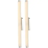 Globo 2er Set LED Wandlampe, Spiegelleuchte, chrom, Glas, L 79 cm