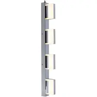 Globo Wandleuchte Wandlampe Flurlampe Wohnzimmerlampe silber schaltbar Schlafzimmer, Metall Acryl satiniert, 1x LED 3000K, LxH 68x5 cm