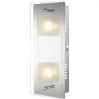 Globo LED Wandlampe, Metall, Glas, silber, 3000K, L 28cm
