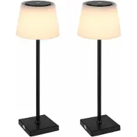 Globo 2x LED Tischleuchte, Touchdimmer, USB Akku, CCT, H 38 cm