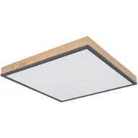 Globo LED Aufbau Panel, Holz-Optik, 1500 Lumen, warmweiß, L 45 cm