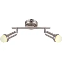 Globo Lighting LED Deckenleuchte, Spots beweglich, nickel matt, L 25 cm