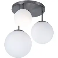 Globo Deckenlampe, Kugel Design, Glas satiniert, D 46,5 cm