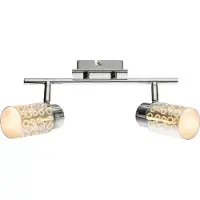 Globo LED 3D Effekt Deckenlampe, bewegliche Spots, L 30 cm