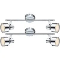 Globo 2er Set LED Deckenstrahler, Chrom, bewegliche Spots, L 38 cm