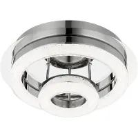 Globo Lighting LED Deckenleuchte, Kristalle klar, Chrom, 28 cm