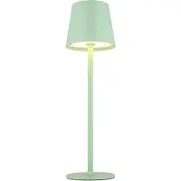 Globo Lighting LED Tischlampe, blassgrün, Touchdimmer, Akku, IP44, H 36 cm