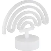 Globo Lighting 2x LED Tischleuchte, Regenbogen, weiß, Neonleuchte, H 19,5 cm