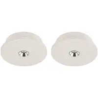 Globo Lighting 2er Set LED Deckenleuchte, Gips weiß, Chrom, D 16 cm
