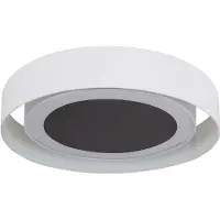 Globo LED Deckenleuchte, Textil, Metall, weiß, beige, D 60 cm