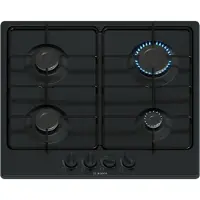Bosch Serie 4 PGP6B6K80, Schwarz, Integriert, 60 cm, Gaskochfeld, Emailliert, 4 Zone(n)