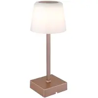 Globo LED Tischleuchte, champagner, Touchdimmer, Akku, H 25,5 cm