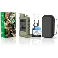 Neues Wasser HYDROSOLVE SolarPro Outdoor Wasserfilter – elektrisch, Solar, USB & Akku-Powerbank