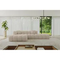 ALTDECOR Ecksofa - OLEA-L2 - 289x176x71 - Dunkelbeige - Corner Sofa Eckcouch Couch L-Form, links/rechts angeordnet